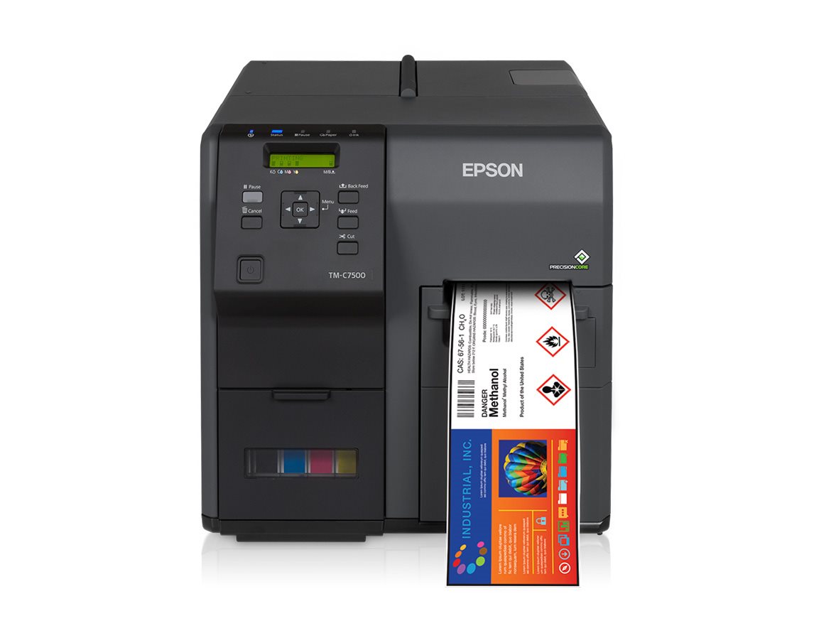 Лучшие термопринтеры. Epson Colorworks c7500. TM c7500. Epson TM-c7500. Принтер этикеток Epson.