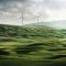 wind turbine surrounded by grass