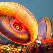 multicolored amusement park ride