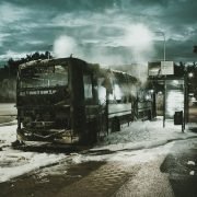 black bus near trees during daytime